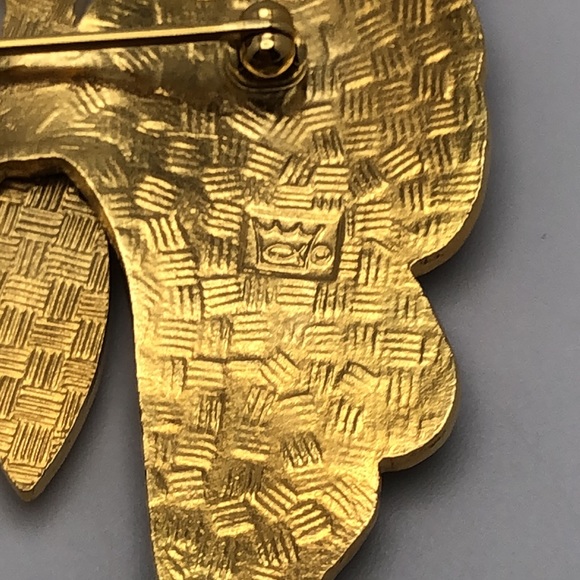 Gorgeous Butterly Pin Brooch VTG 80s Brooch Cloisonné Enamel Statement Pin. - Picture 3 of 9